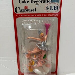 Vintage 1980 Ballerina cake topper NWT, never opened. Has small ballerinas